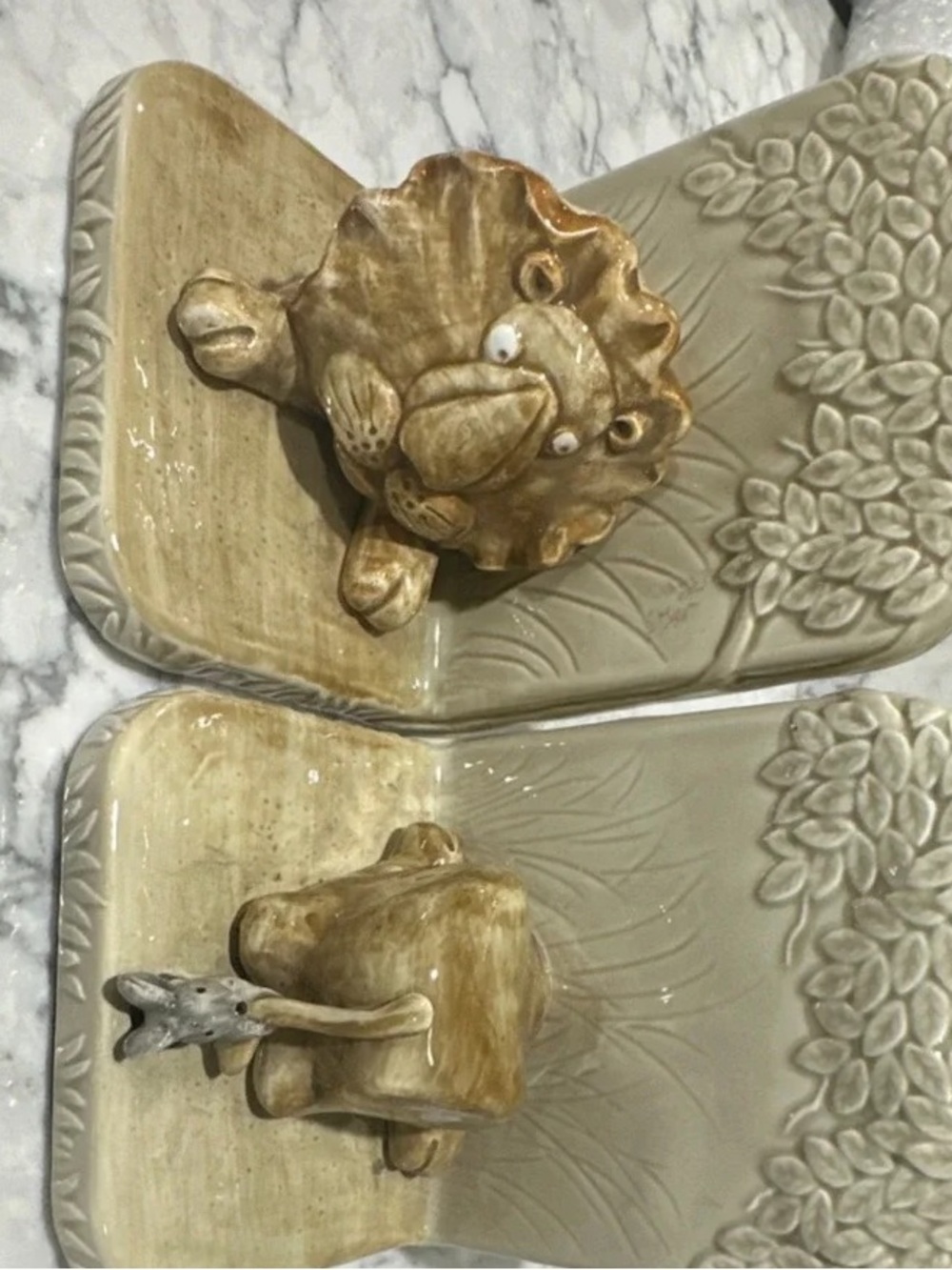 Neutral Tan Ceramic Lion Wall Accent - Decorative Home Wall Decor